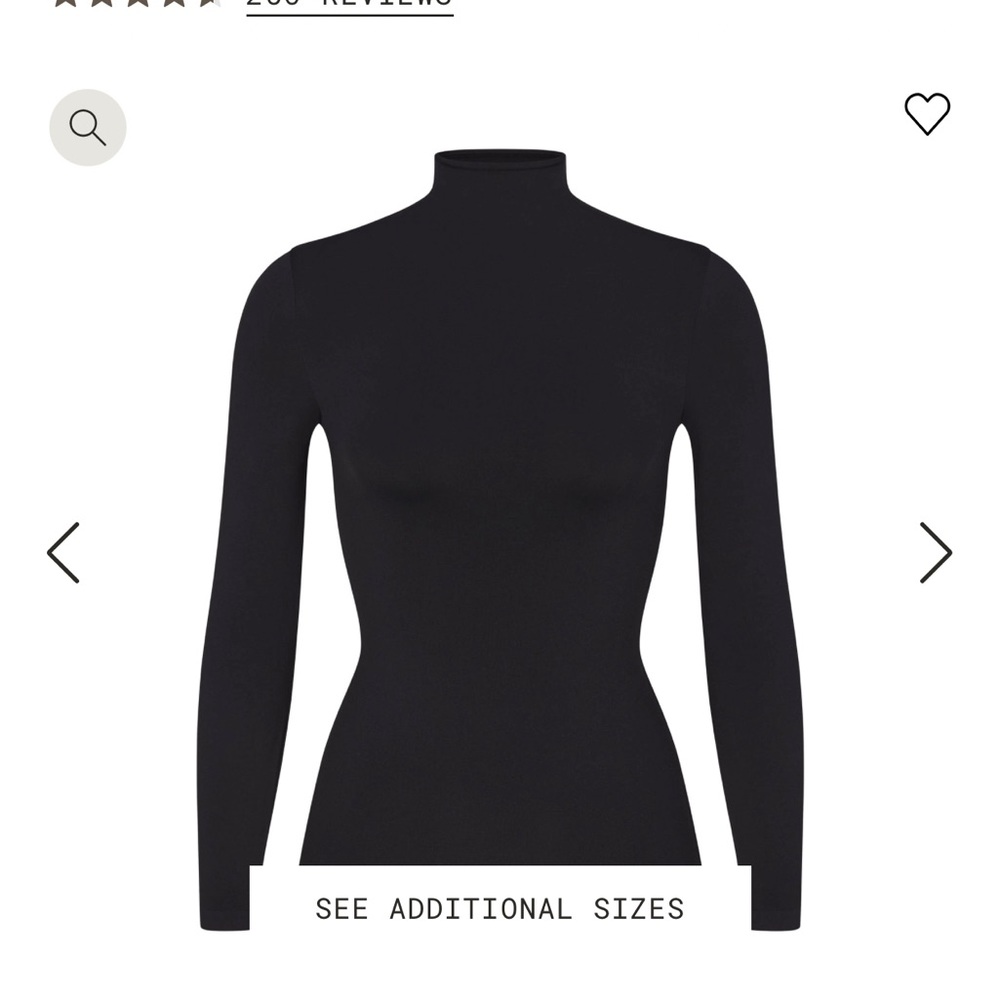 SKIMS Soft Smoothing Seamless Turtleneck Top